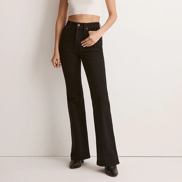 NWT Madewell The Perfect Vintage Flare Jean in Sherborn Wash Black 24 - Picture 1 of 8